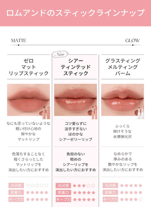 ROM&nd Sheer Tinted Stick 03 Taffy Berry (2g)