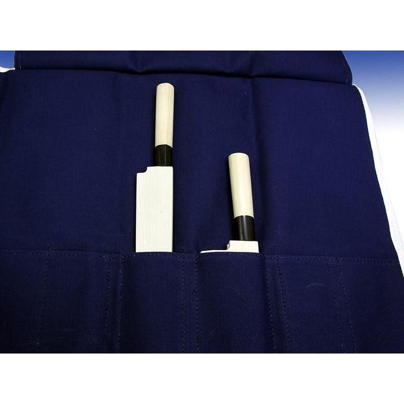 Sakai Takayuki Knife Carry Roll Bag Navy - YOYO JAPAN
