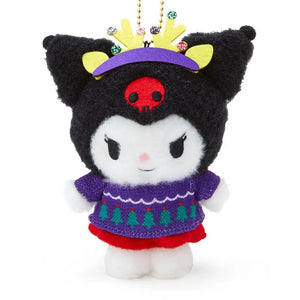 Sanrio Kuromi Mascot Holder (Christmas Sweater Design)