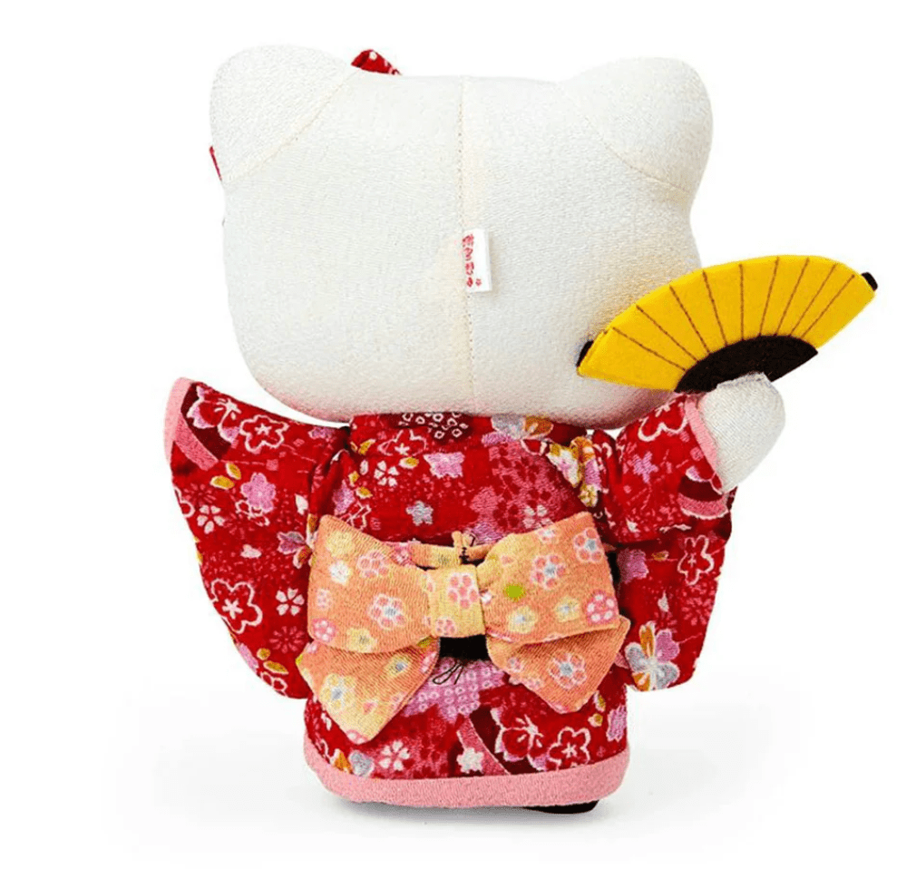 Sanrio Sakura 2025 Red Chirimen Medium Doll: Hello Kitty