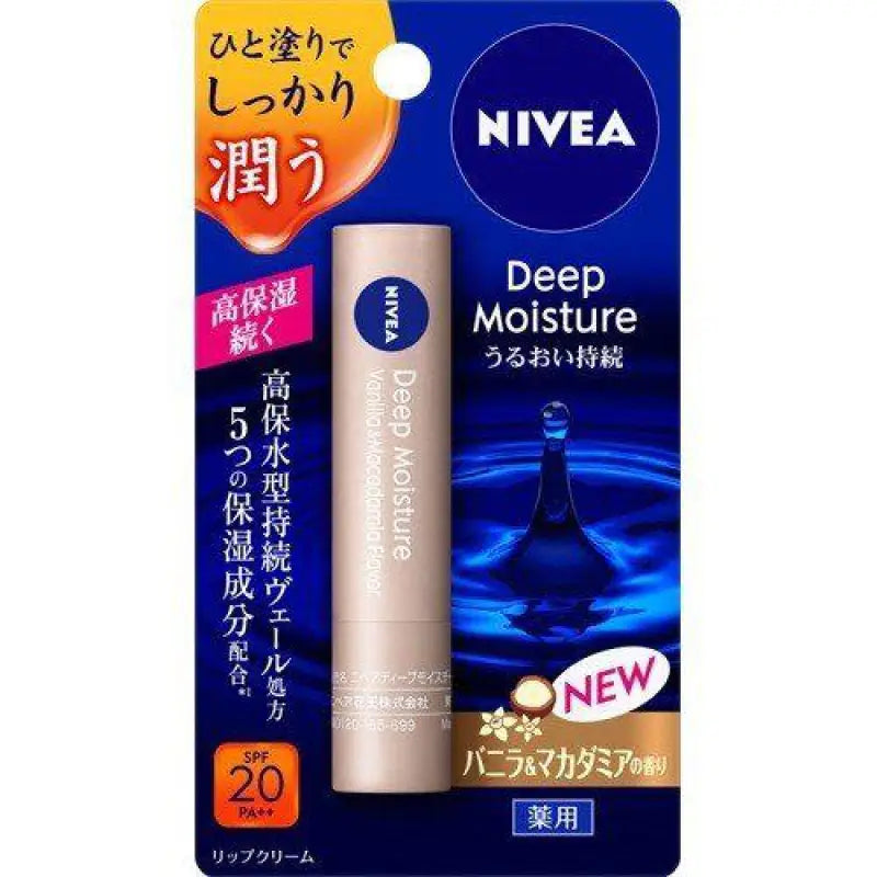 Scent 2.2g of Nivea Deep Moisture lip Vanilla & Macadamia - Skincare