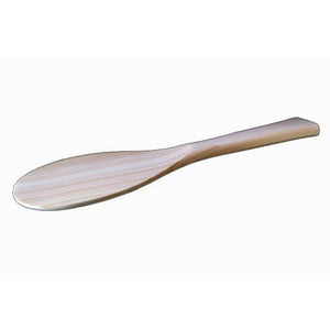 21.5cm Umezawa Hinoki Rice Paddle with natural wood grain, offering smooth serving for home cooks
