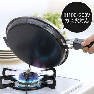 Shimomura Foldable Iron Double Frying Pan (IH Compatible) 36469 - YOYO JAPAN