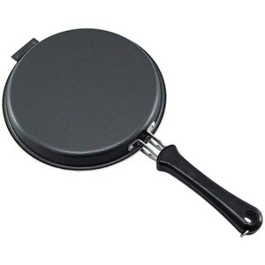 Shimomura Foldable Iron Double Frying Pan (IH Compatible) 36469 - YOYO JAPAN