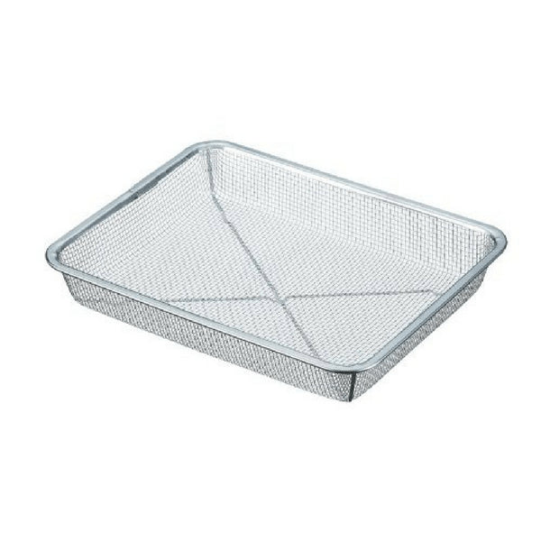 Shinetsu Works Japan Stainless Steel Rectangle Deep Mesh Colander 6.5 Mesh No.10 355X270Mm