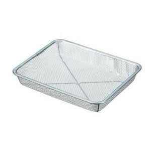 Shinetsu Works Stainless Steel Rectangle Deep Mesh Colander 6.5 Mesh No.21 Japan (250X203Mm)