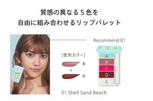 Shiseido Aqua Gel Lip Palette 01 Shell Sand Beach - Made In Japan Skincare
