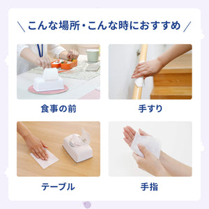 Silcot Wet Tissue Disinfecting Alcohol Type Hyaluronic Acid Blend Main Unit 40 Sheets