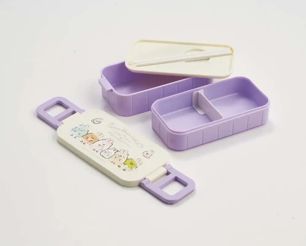 Skater Bento Box Sumikko Gurashi Rabbit Rice 600Ml Antibacterial 2 Tier Women&S Made In Japan Yzw3Ag