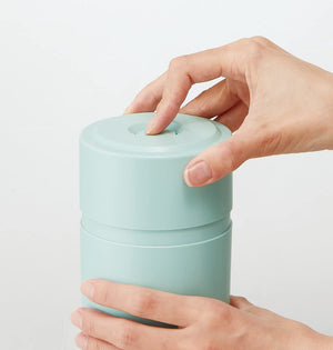 Skater Japan Airtight Storage Container Smoke Blue Push Button Pos5 - A