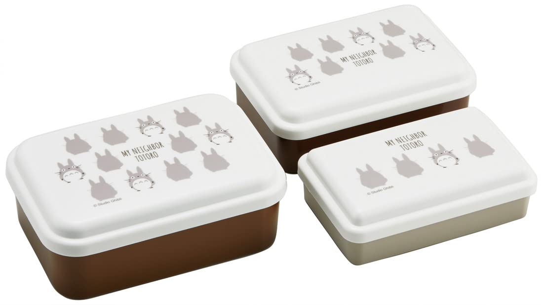 Skater Japan Antibacterial Seal Container 3P Set My Neighbor Totoro Ghibli Slus3Ag - A