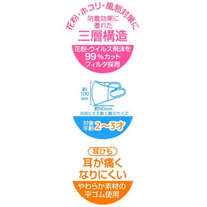 SKATER My Melody Mask For Baby Age 2 - 3 20 Pcs Box