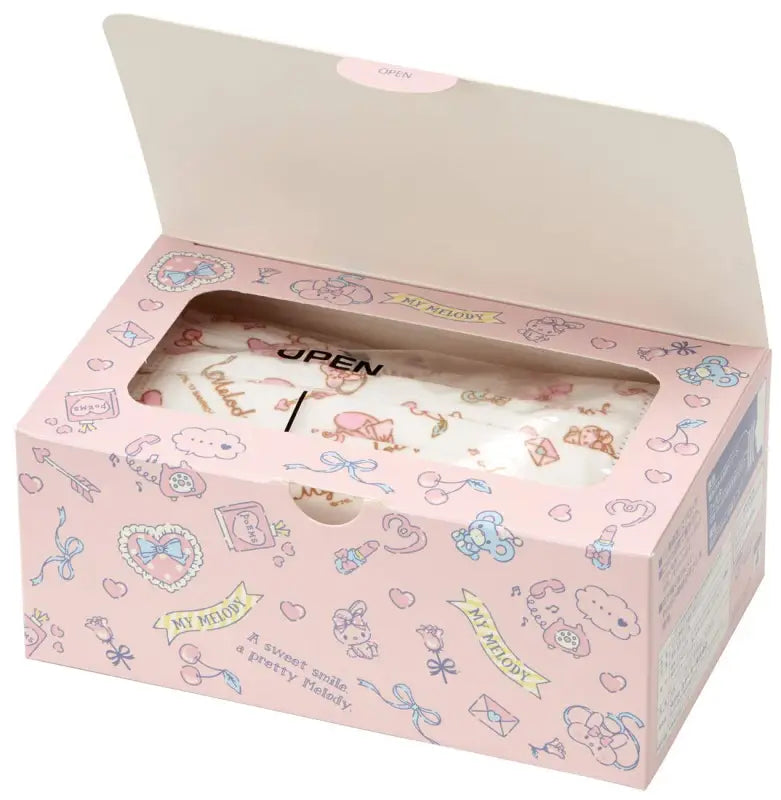 30pcs My Melody Kids Mask – SKATER Japan, triple-layer filtration, crafted for children