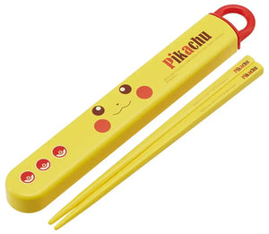 SKATER Pokemon Pikachu Antibacterial Chopstick Box Set