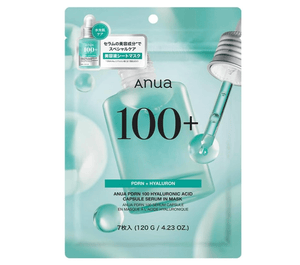 Anua PDRN Hyaluronic Acid Capsule 100 Serum Mask Pack, 7 Sheets, deep hydration, ideal for daily skincare
