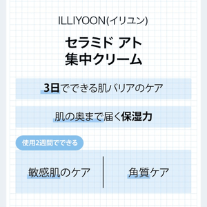 Close-up Illiyoon Ceramide Ato Concentrate Cream, showing ceramide micro-capsules.