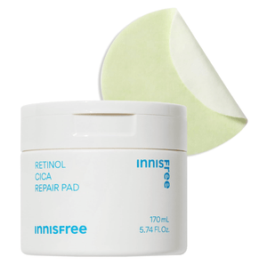 Innisfree Retinol Cica Repair Pads 60 Sheets, soothing care, ideal for daily exfoliation
