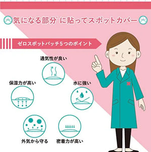 Close-up of Today's Cosme Zero Spot Patch with 54 Patches, featuring vitamin-infused formula for hydration support