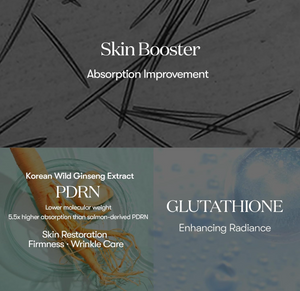 Close-up of PDRN Reedle Shot 100 showing texture, milky ampoule for nourishing glow