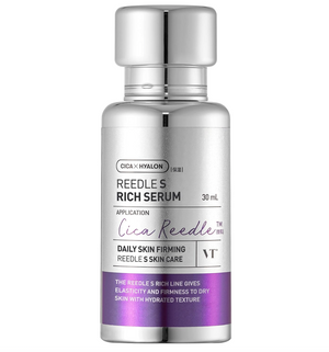 VT Reedle S Rich Serum, 30 ml, violet-silver bottle, rich texture, ideal for deep hydration