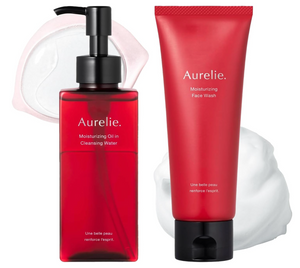 Aurelie Cleansing & Face Wash Set, 150 ml + 100 ml, dual‑step foaming + gel cleanser, ideal for daily skincare