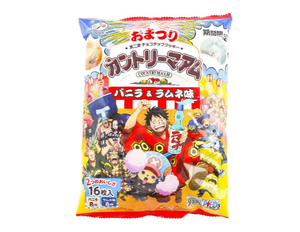 Close-up of Fujiya One Piece Sandwich Cookies, showcasing vanilla and soda cream for simple enjoyment