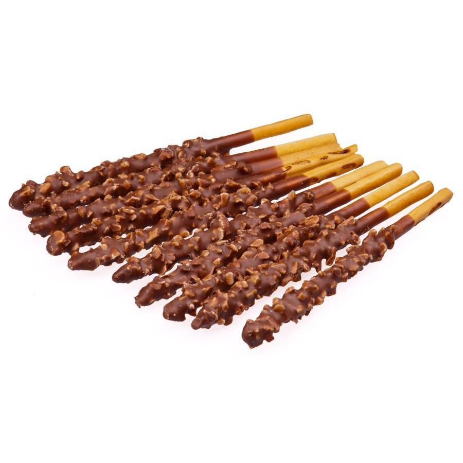 46.2g Glico Pocky Almond Crush Chocolate Sticks, chocolate coating with almonds, designed for snack lovers