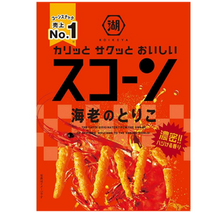 73g Koikeya Shrimp Corn Puffs, rich shrimp flavor, designed for Japanese snack fans