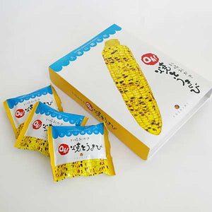 Close-up of Yoshimi Sapporo Okaki Oh! Yakitokibi Corn Snack 180g, featuring roasted corn glaze for delicious flavor