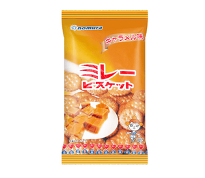 Close-up of YOYOJAPAN Original Caramel Biscuits 120g featuring crisp texture and caramel coating