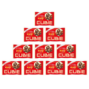 Meiji Hi-Milk Cubie Chocolate in 42g packs, high milk content, perfect for gifting
