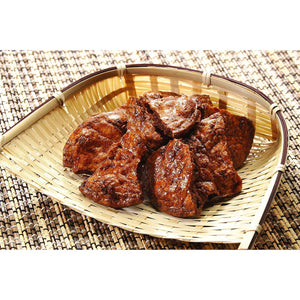 Close-up of Kameda Double Dipped Soy Sauce Senbei Rice Crackers 120g (Pack of 3), featuring broken artisan style for varied crunch