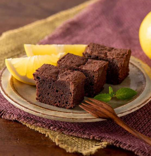 Three sticks displayed side by side, balanced chocolate with Kawachi Bankan citrus flavor