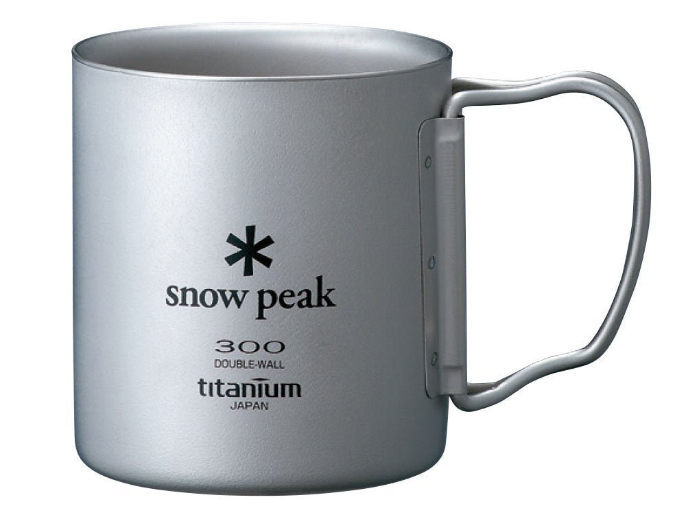 Snow Peak Titanium Double Mug 300Ml Folding Handle Mg - 052Fhr Japan