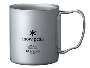Snow Peak Titanium Double Mug 300Ml Folding Handle Mg - 052Fhr Japan