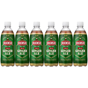 Asahi Wilkinson Dry Ginger Ale, 500ml, Pack of 6 Bottles, zesty flavor, ideal for refreshing drinks
