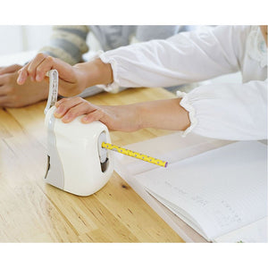 Sonic Japan Ribigaku Karu Half Manual Pencil Sharpener Ivory Lv - 8070 - I