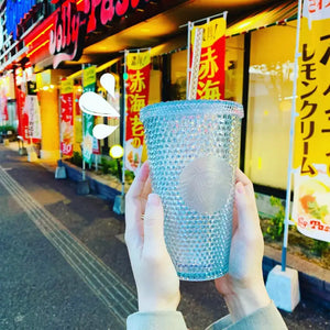 Starbuck Studded Japan 2021 Logo Cold Cup Tumbler Bumpy 473ml With Tag - Home