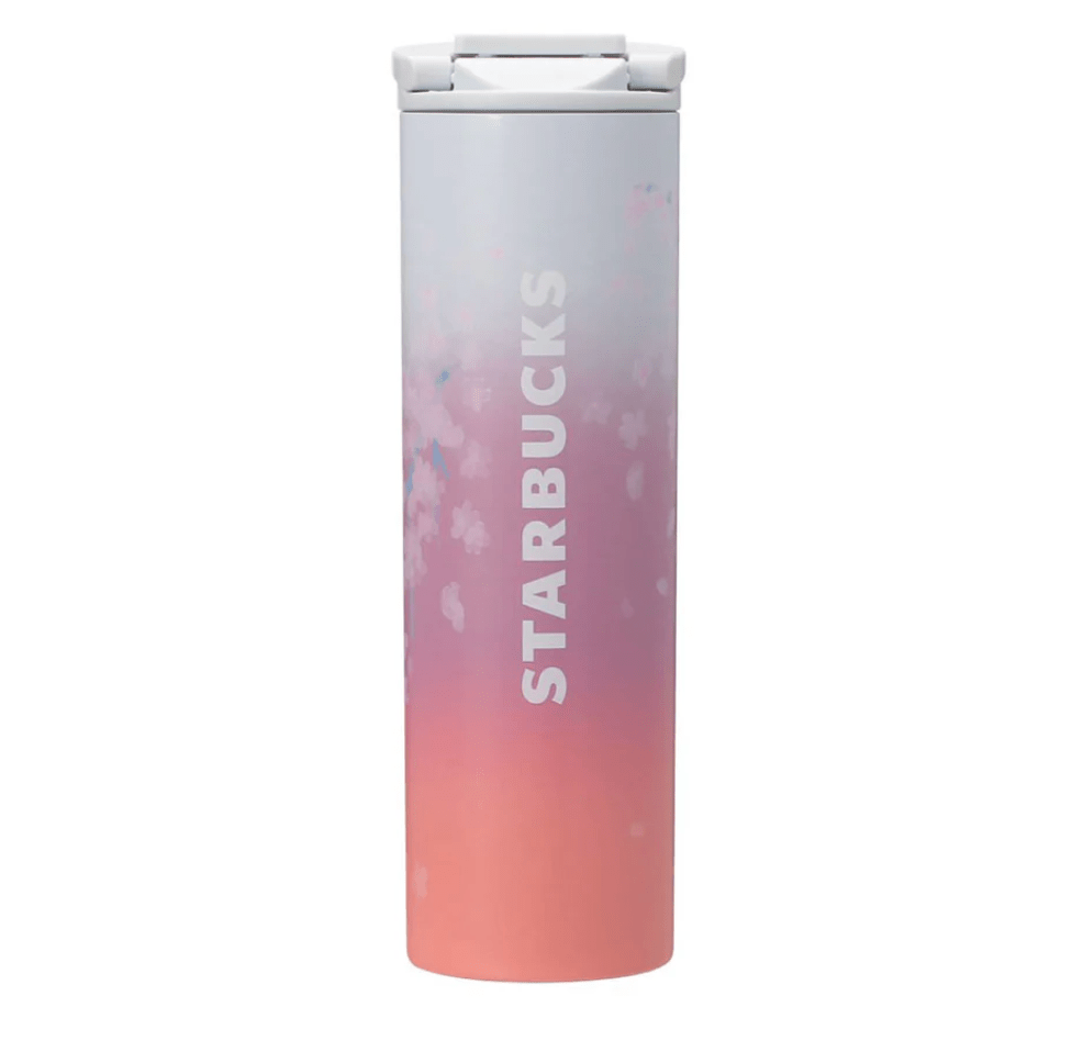 Starbucks Sakura 2025 Stainless Steel Bottle Orange Gradient