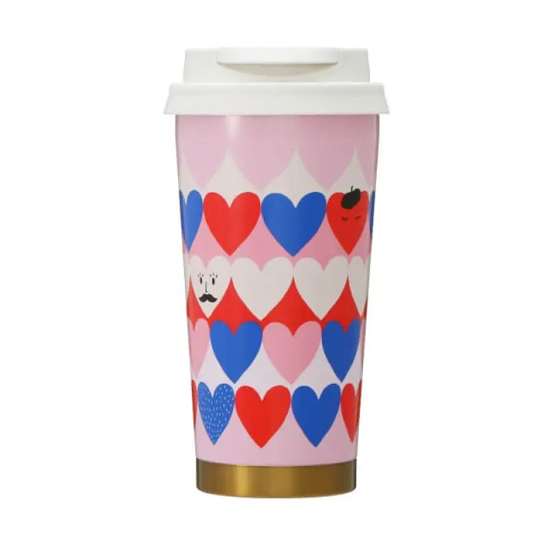 Starbucks Valentine 2022 Stainless Steel To Go Logo Tumbler Tricolor Heart 473ml - Home