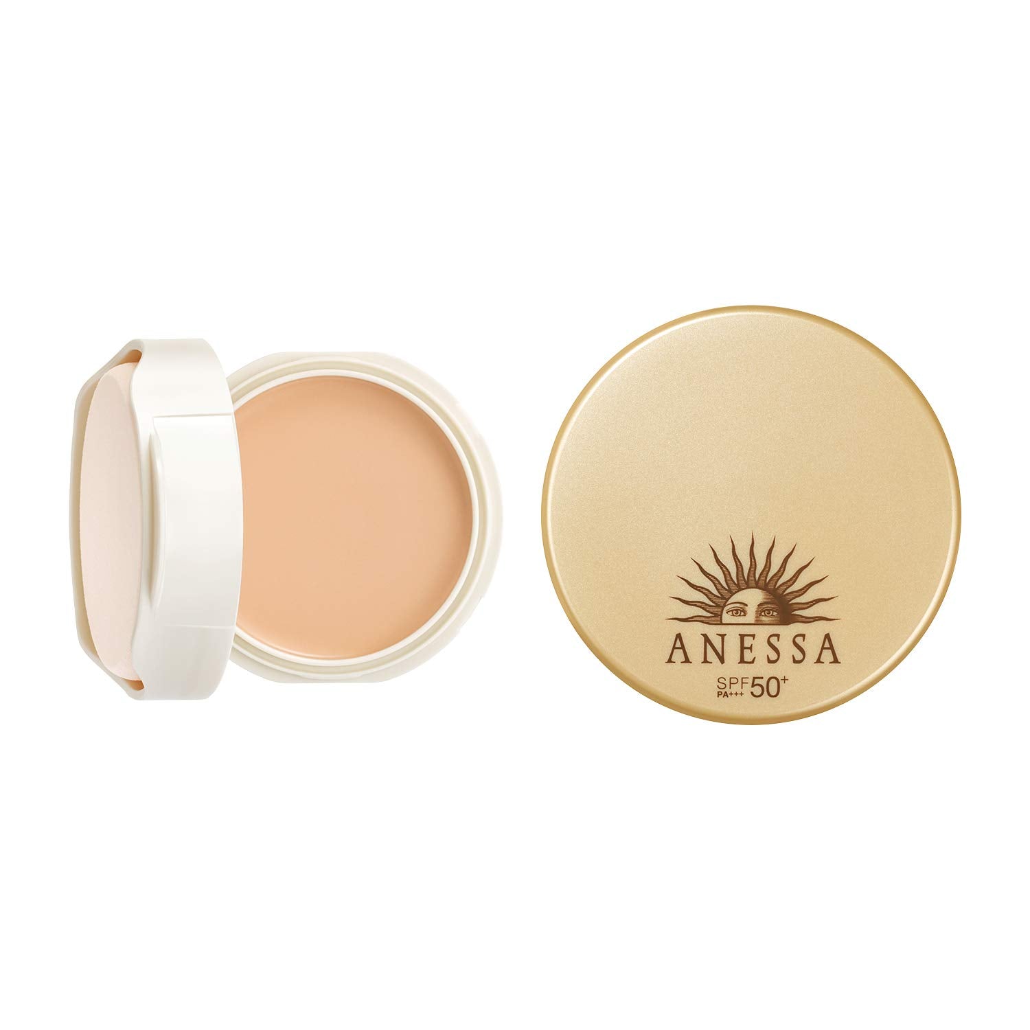 Anessa All-In-One Beauty Pact Foundation Slightly Bright Ocher, compact foundation, ideal for light coverage.