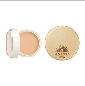 Slightly Bright Ocher Anessa All-In-One Beauty Pact Foundation with citrus fragrance, offering a smooth finish.