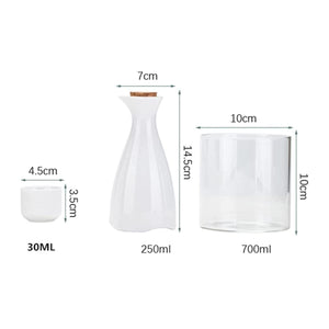 Sxrc 9 - Piece Creative Sake Set Japan - Warming Bowl Tokkuri 6 Cups Tray Whiskey Bottle Barware