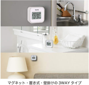 Tanita Tt - 558Gy Digital Wall Mounted Thermo - Hygrometer Clock Calendar Japan - Temperature & Humidity Monitor
