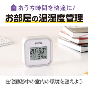 Tanita Tt - 558Gy Digital Wall Mounted Thermo - Hygrometer Clock Calendar Japan - Temperature & Humidity Monitor