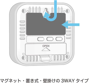 Tanita Tt - 558Gy Digital Wall Mounted Thermo - Hygrometer Clock Calendar Japan - Temperature & Humidity Monitor