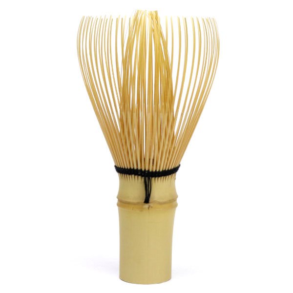 1-piece Chasen White Bamboo Handmade Traditional Japanese Matcha Whisk, designed for matcha lovers and tea enthusiasts