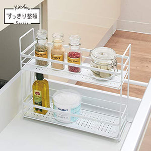 Tenma Spice Rack White 10X31X27Cm 2 Tiers