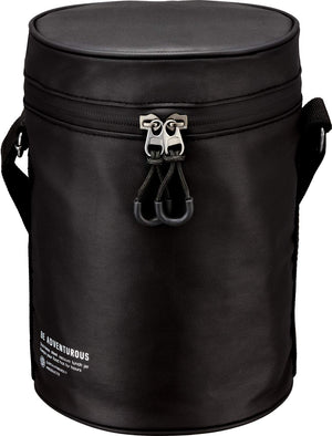 The - Peacock 1.8L Black Stainless Steel Lunch Jar W/ Pouch Arl - F18 B - Japan