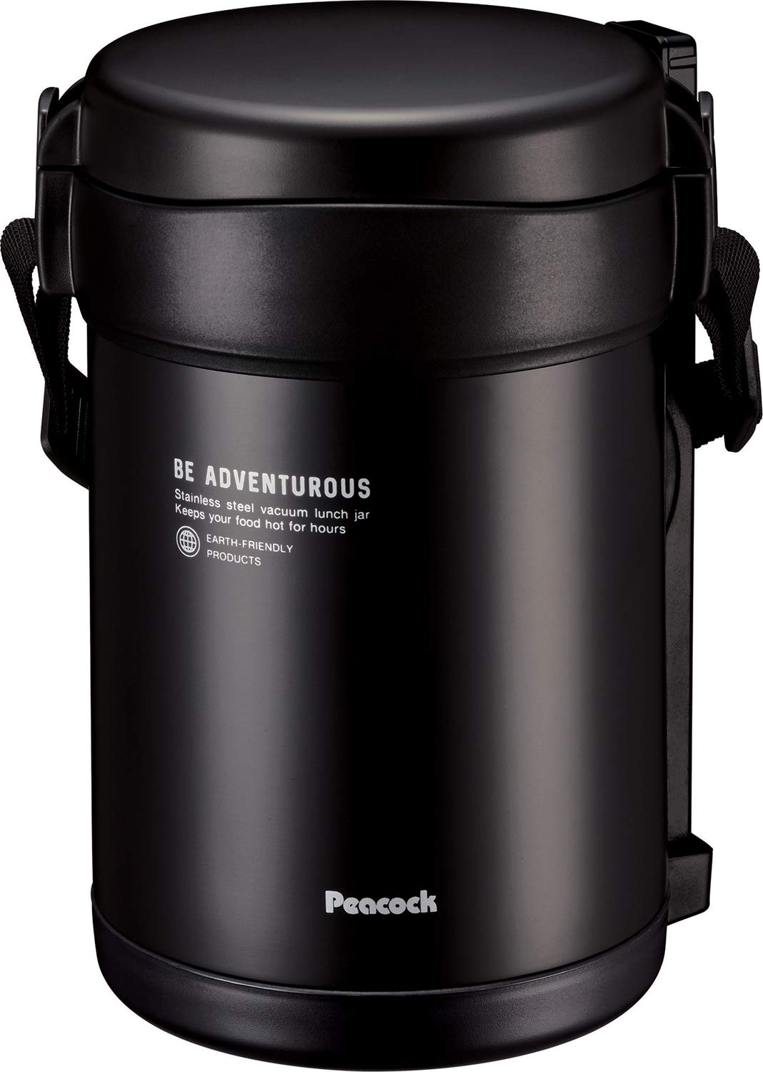 The - Peacock Japan 1.8L Matte Black Stainless Steel Lunch Jar Arl - 18 Bd Thermal Insulation